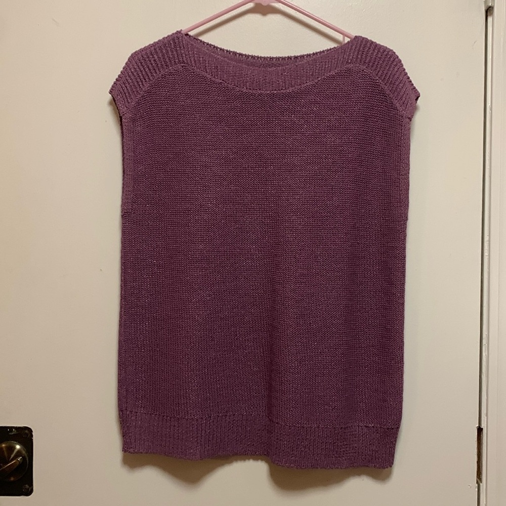 Coldwater Creek purple sleeveless sweater petite M
